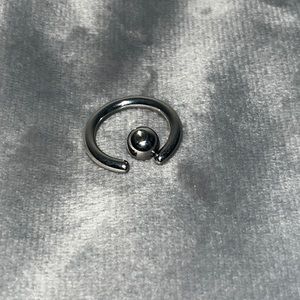 Vintage 10 Gauge 1/2 Body Jewelry for Stretching Stainless Steel hoop and ball